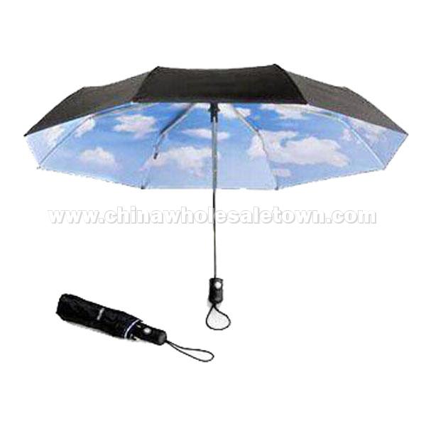 2-fold Umbrella with Plastic Handle