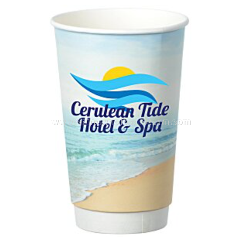 Seaside Full Color Insulated Paper Cup - 16 oz.