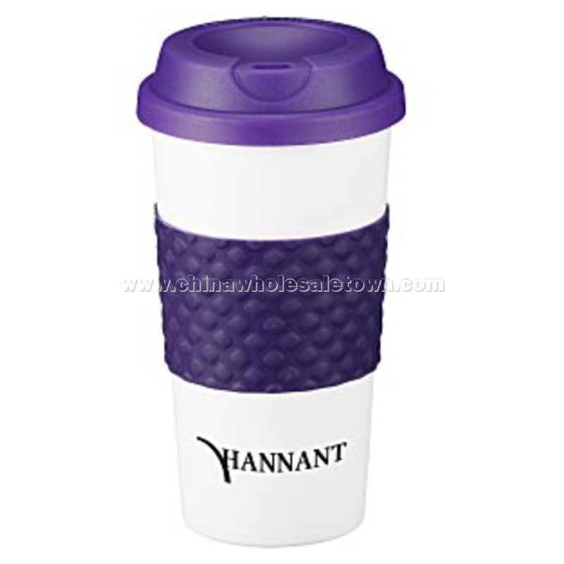 Color Banded Classic Coffee Cup - 16 oz.