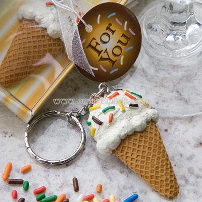 Ice Cream Cone Key Chain Favors