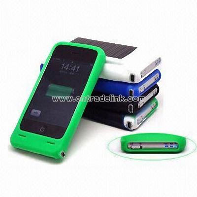 Solar Battery and Silicon Case for iPhone 3G