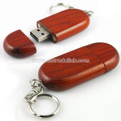 Keychain Wooden USB Memory Stick