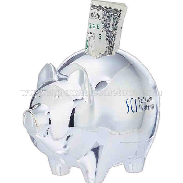 Silver plated piggy bank