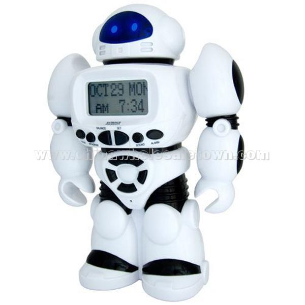 Robot Bank LCD Alarm Clock