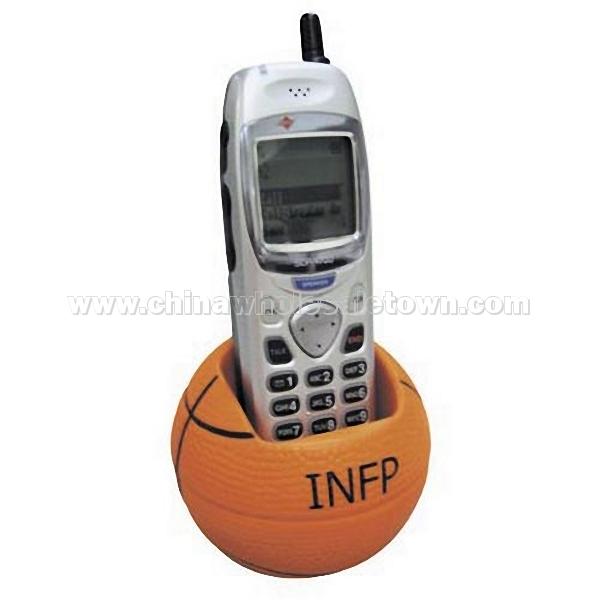 Basketball Cell Phone Holder Stress Ball