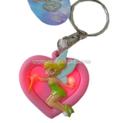 Disney Flashing Keychain - Princess Fairy Tinker Bell Keyring